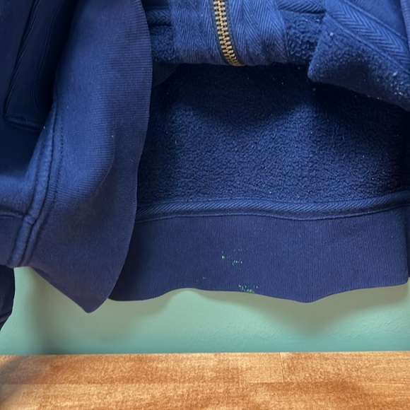 Ralph Lauren Polo XXL Mens Navy full zip fleece jacket with pockets and hood GUC - Picture 6 of 8